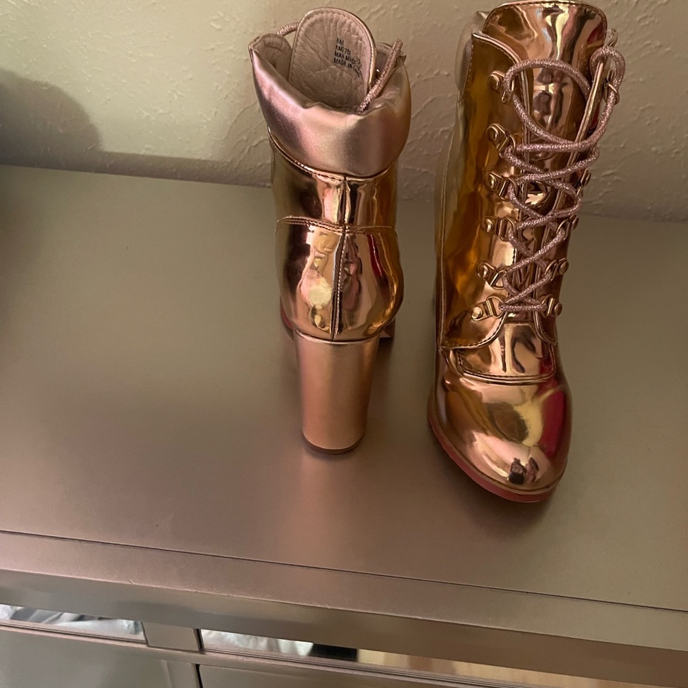 Metallic Gold Booties - Picture 4 of 4